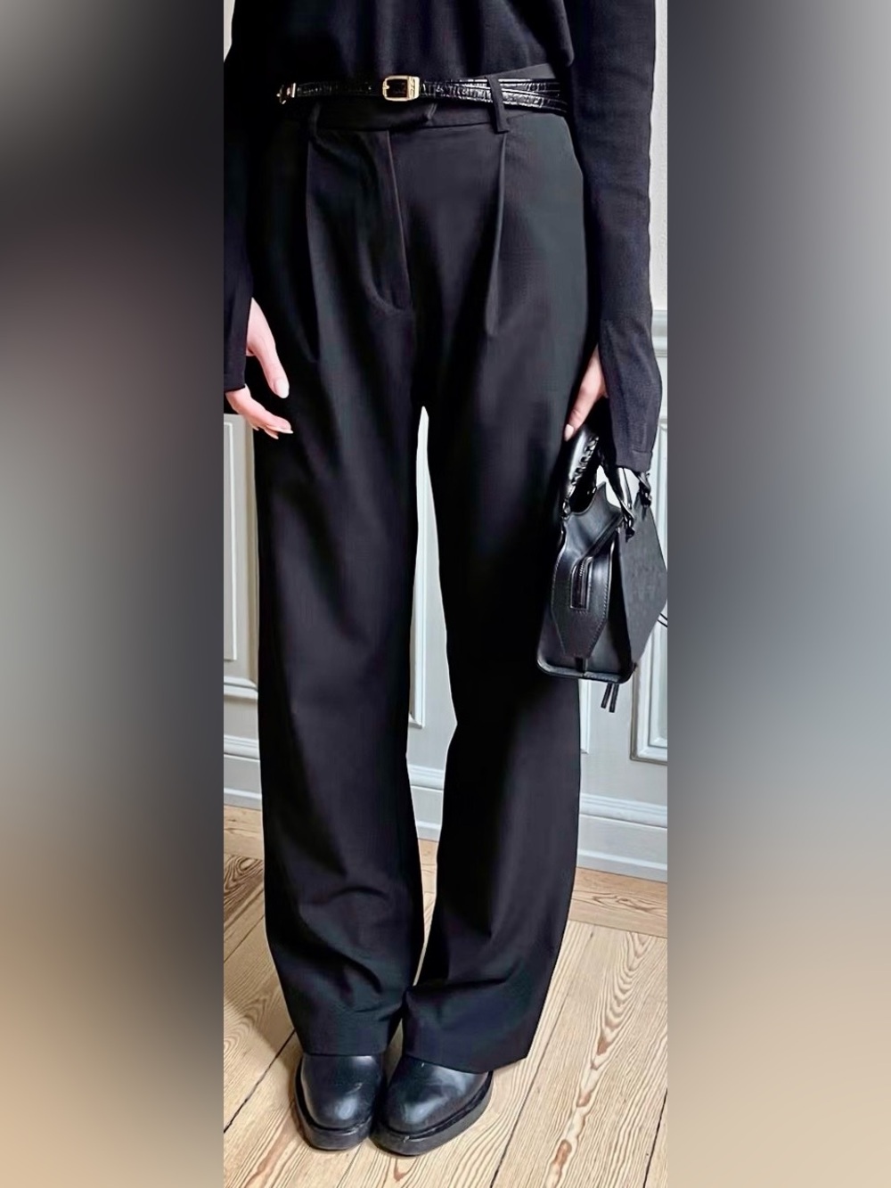 Djerf Avenue Favorite Pants Quiet Luxury Relaxed Wide Leg Trouser XS